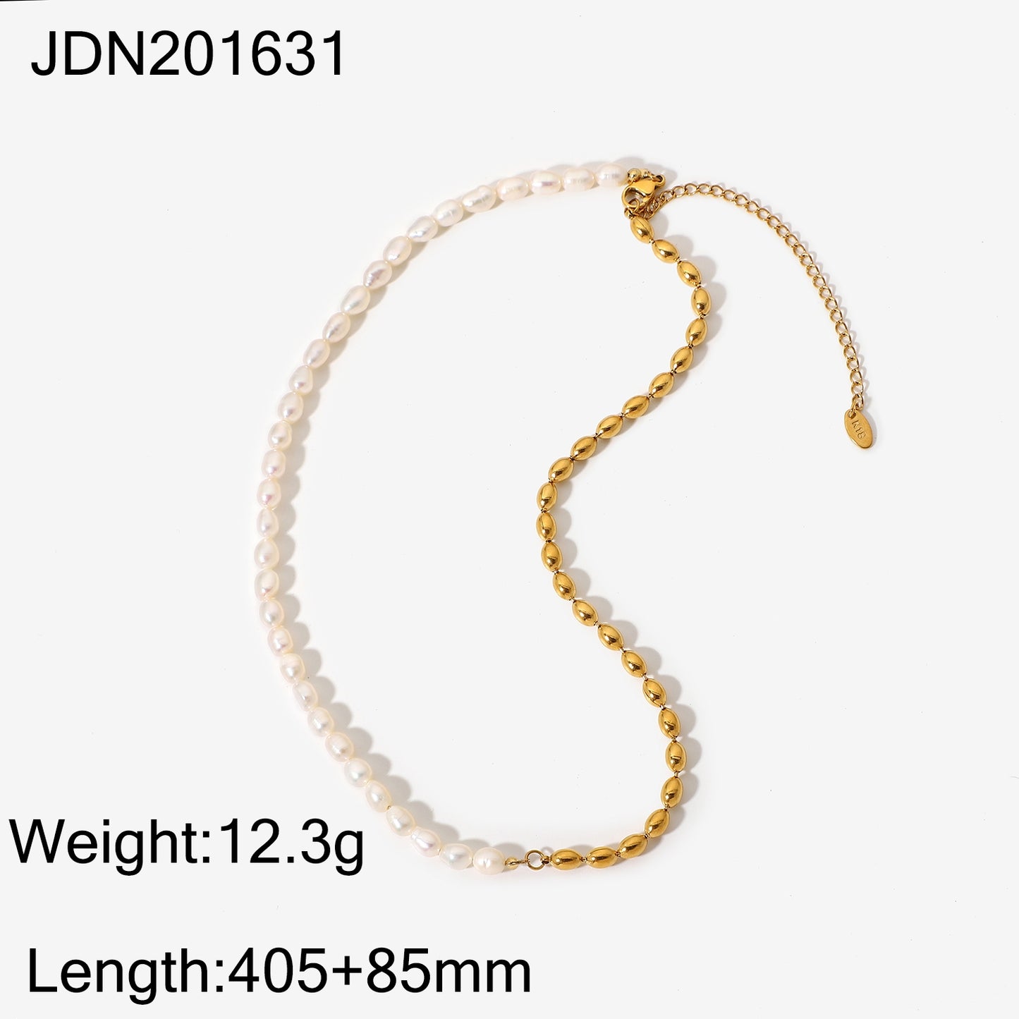 Golston Alloy Ins-Styled Splicing Pearl Choker