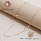 Opal Starry Pendant Necklace in Gold-Plated Stainless Steel