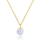Opal Pendant Necklace in 18K Gold Plated