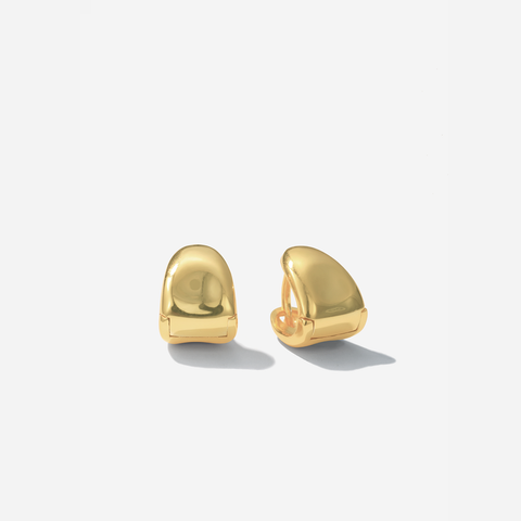 Golston 14K Gold Vermeil Shell Hoop Earings