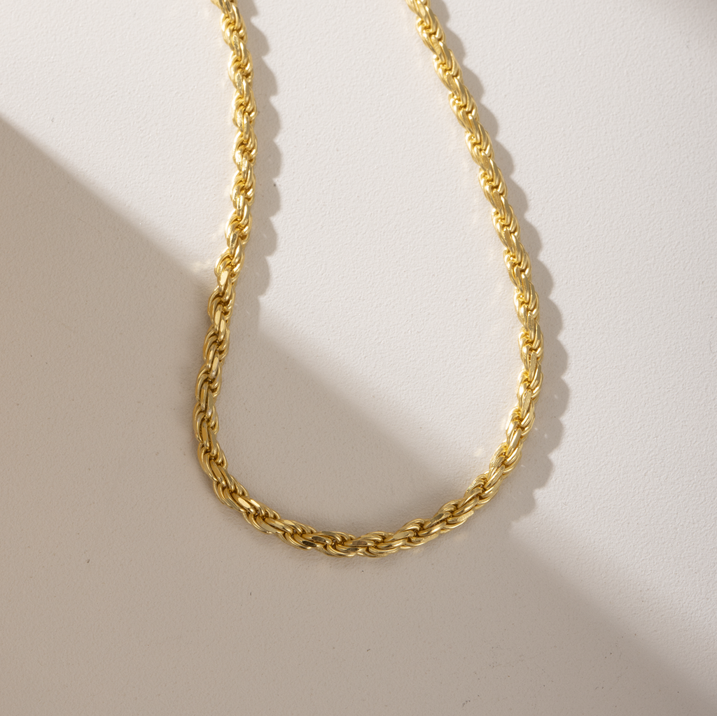 Golston 14K Gold Vermeil Wheat Chain Necklace
