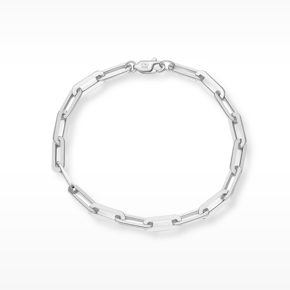 Silvery Link Chain Bracelet