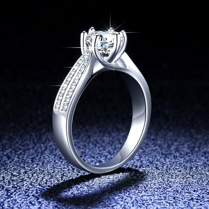 Golston™ Six-Claw Wedding Moissanite Diamond Ring, S925 Sliver