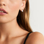 Cunning Muse Fox 18K Gold Plated Sterling Silver Natural Freshwater Pearl Hoop Earrings