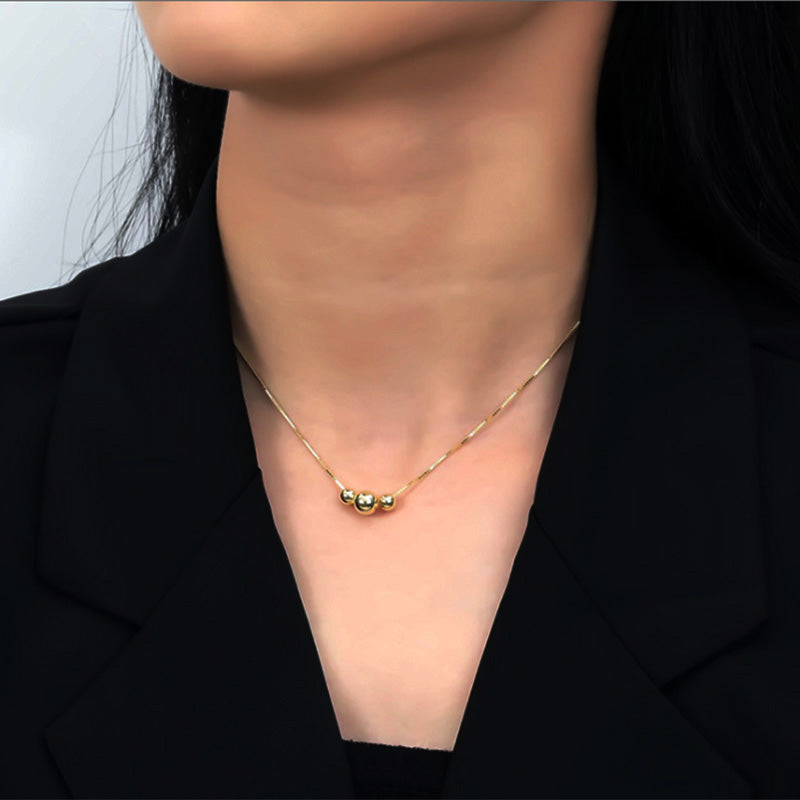 Bubble Pendant  Sparking Necklace 14K Gold Vermeil