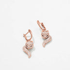 Golston Muse White Fox 18K Rose Gold Vermeil Cutie Stud Earings