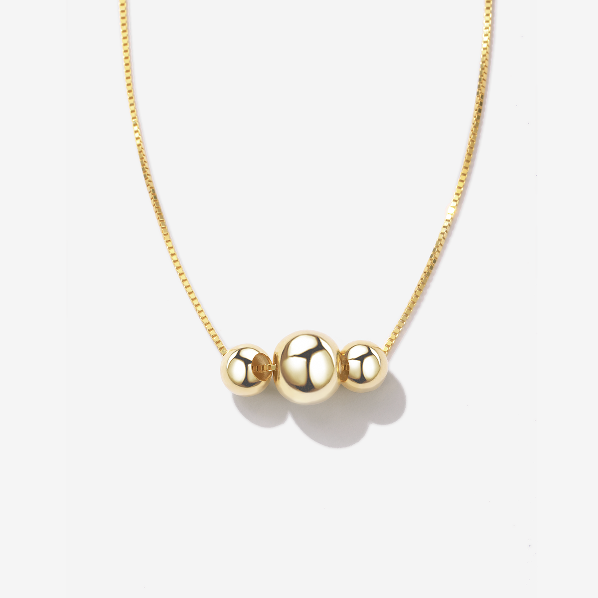 Bubble Pendant  Sparking Necklace 14K Gold Vermeil