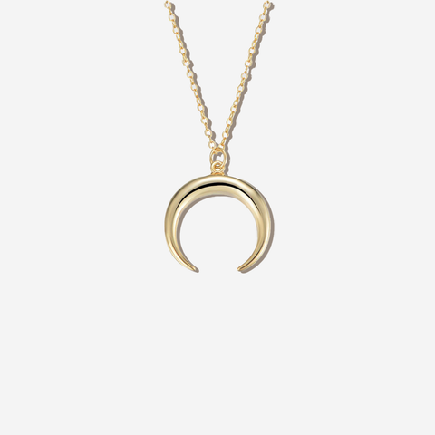 Golston Crescent Pendant Necklace 14K Gold Vermeil
