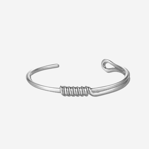 Silvery Knot Cuff Bracelet