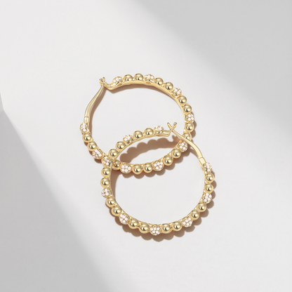 Twinkle Beaded Hoops
