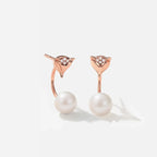 Cunning Muse Fox 18K Gold Plated Sterling Silver Natural Freshwater Pearl Hoop Earrings