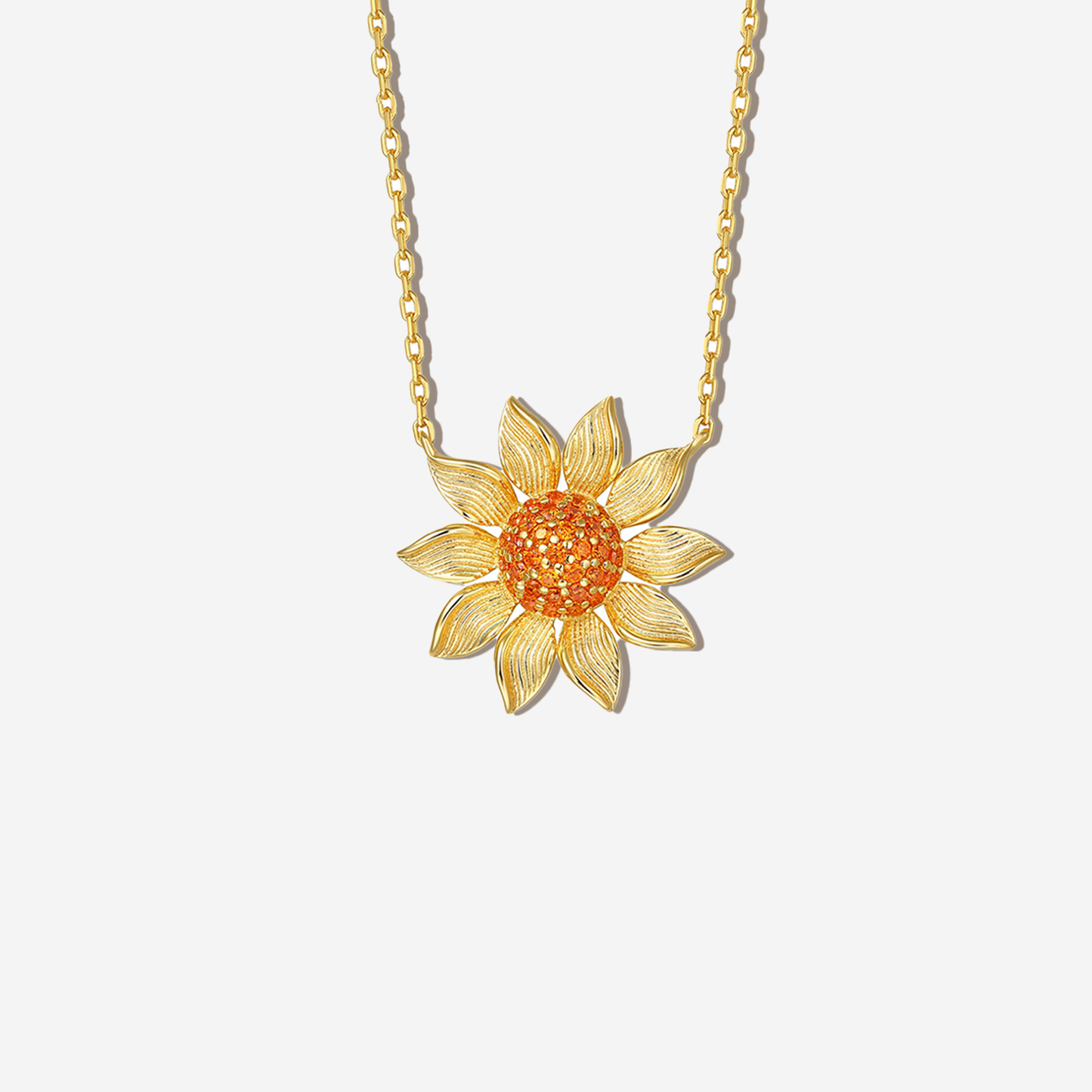 Zircon Sunflower Necklace